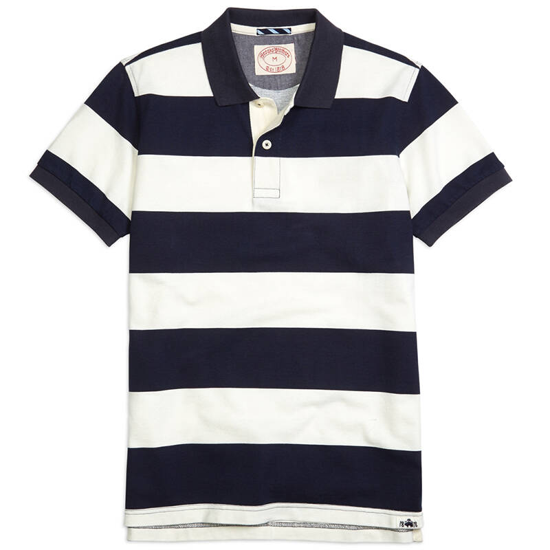 泰国brothers杂志,泰国杂志brothers brooks brothers/布克兄弟 新品男士条纹短袖polo衫 t恤mp00761 深
