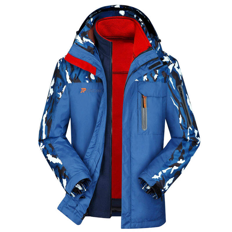 战地吉普冲锋衣男女情侣款带帽抓绒两件套秋冬三合一防风保暖新款外套