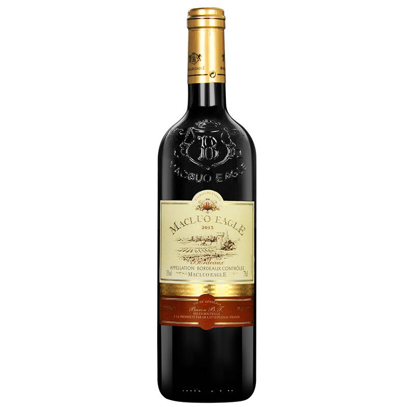 法国原瓶进口红酒aop级 玛歌鹰贵 伯特男爵干红葡萄酒 13° 750ml*6
