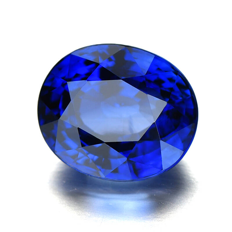 33克拉皇家蓝蓝宝石裸石戒面 彩色宝石 每克拉约11900元