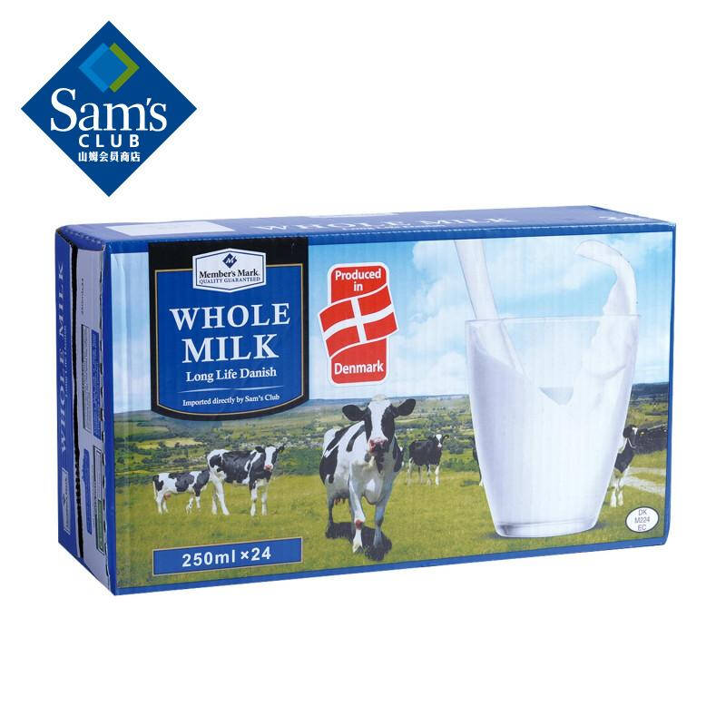 member"s mark 丹麦进口 全脂牛奶(灭菌乳) 24*250ml item#:367771