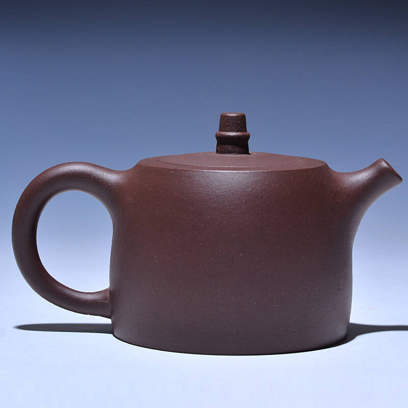 吉羊 宜兴紫砂壶手工茶壶 原矿紫泥汉铎壶260毫升 紫泥