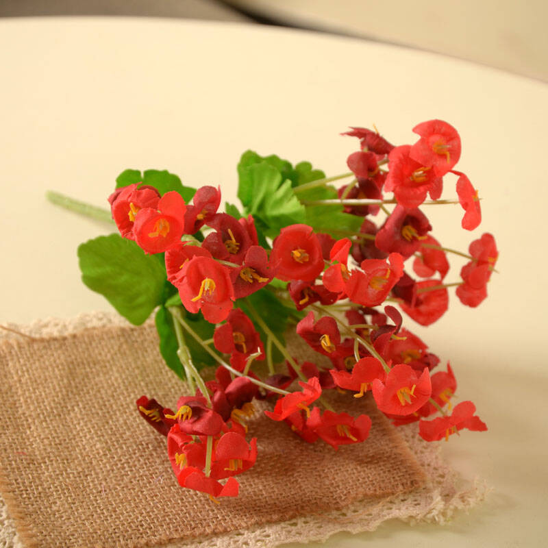 浩瀚 唯美风铃花仿真花绢花假花干花 餐桌家居摆设装饰花 布花 茶几