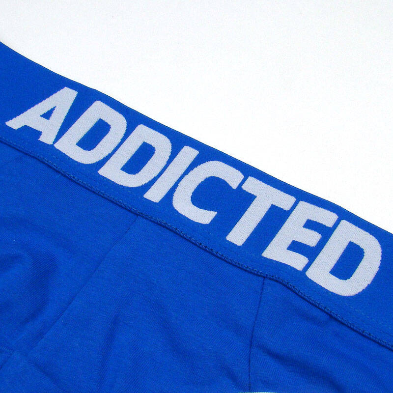 addicted 时尚男士双丁露臀式提臀内裤 ad07 蓝色 l大号