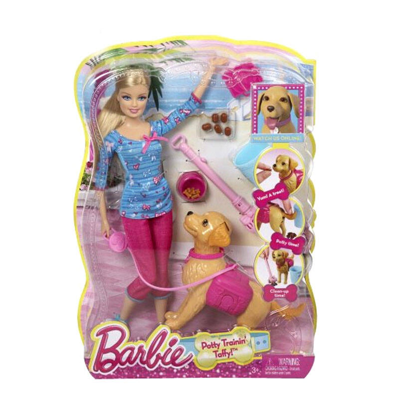 barbie芭比娃娃套装礼盒玩具女孩玩具洋娃娃 贪吃狗狗