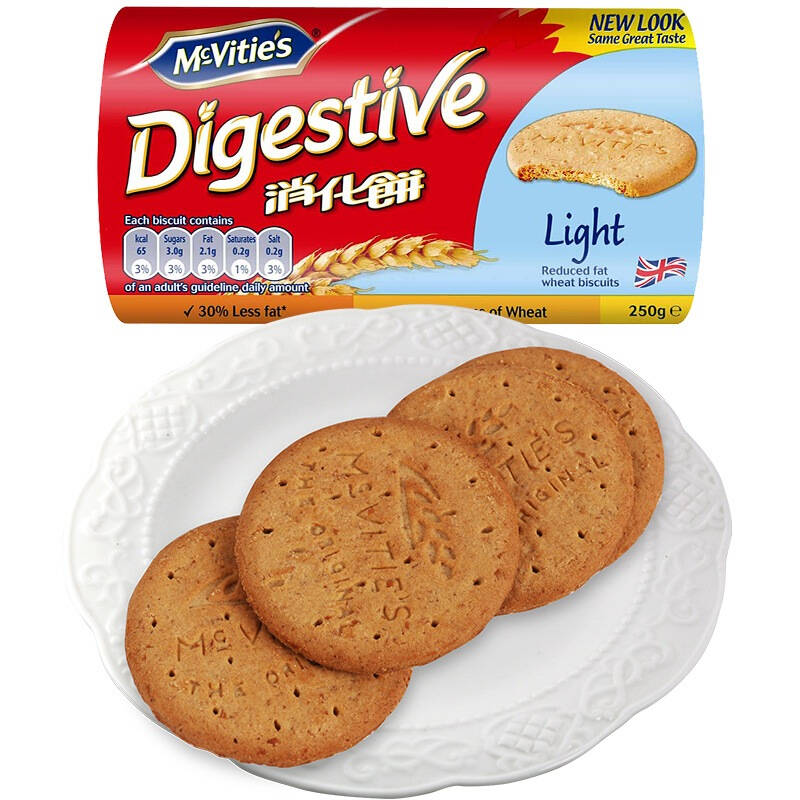 英国进口 mcvitie's麦维他 轻怡消化饼 250g 自营