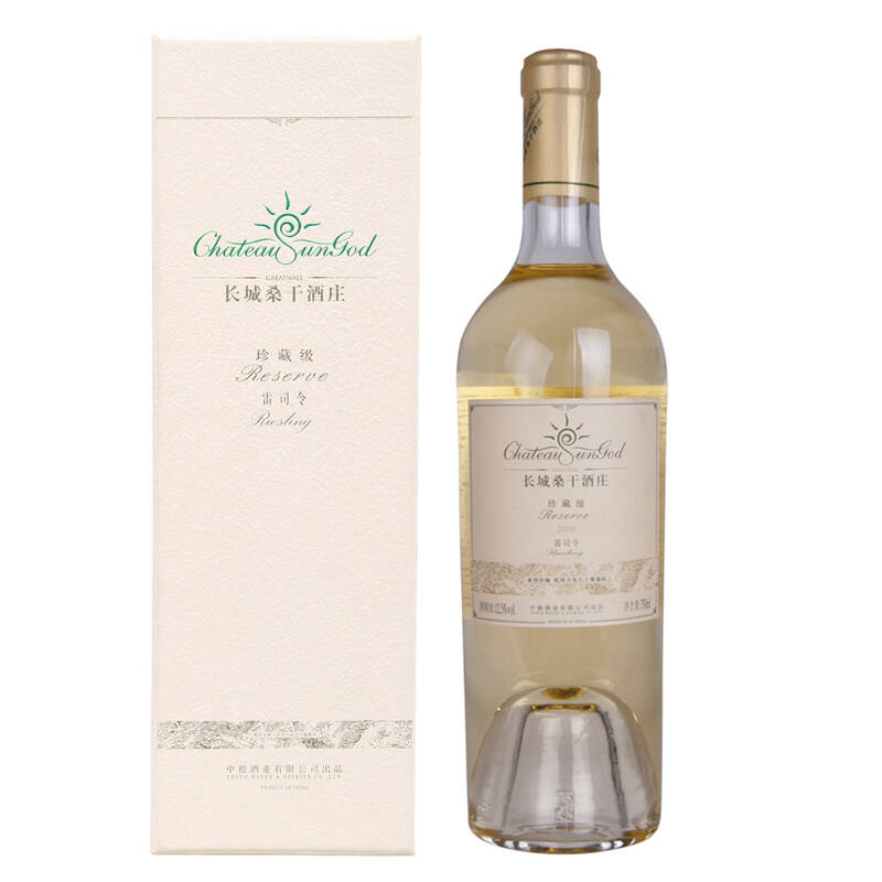 长城 桑干酒庄 珍藏级 雷司令干白葡萄酒 750ml 1盒装