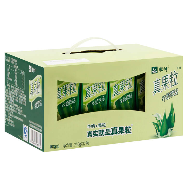 【京东超市】蒙牛 真果粒牛奶饮品(芦荟)250g*12 礼盒装
