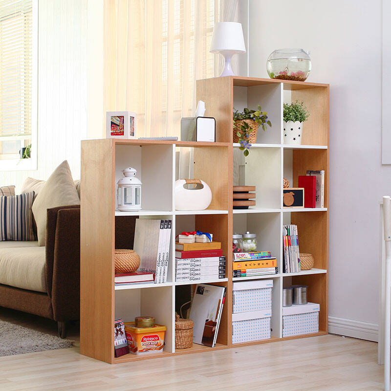 潮土现代简约书架书柜组合柜六格八格收纳柜子储物柜置物架 单8格柜