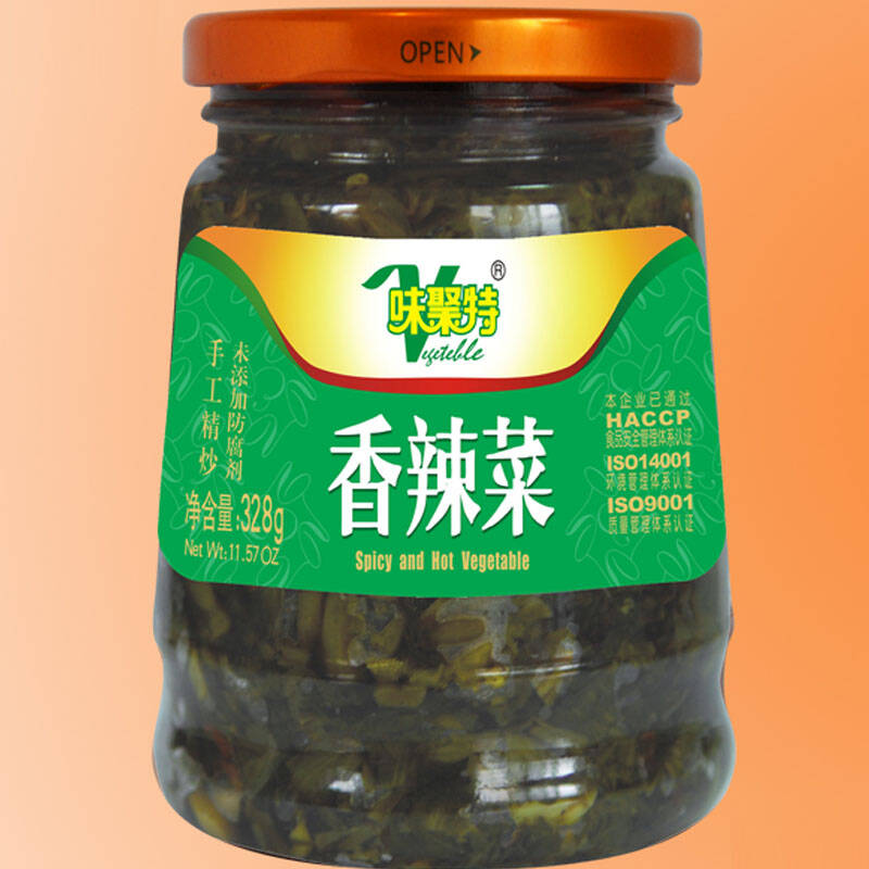 【味聚特】香辣菜270g瓶装 调味泡菜酱腌菜榨菜祥和源