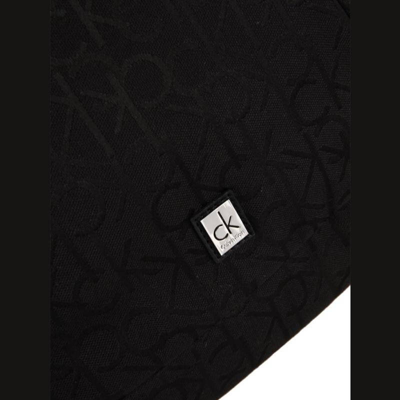 calvin klein卡尔文·克莱恩ck黑色混合材质经典logo提花包身女士ol