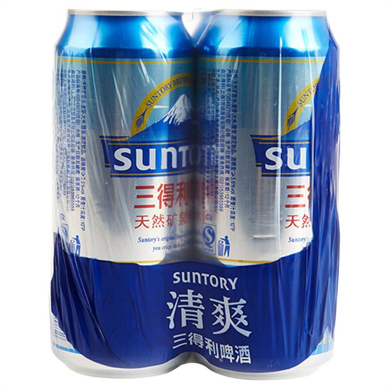 【京东超市】三得利啤酒(suntory) 清爽 10度 500ml*24听 整箱装