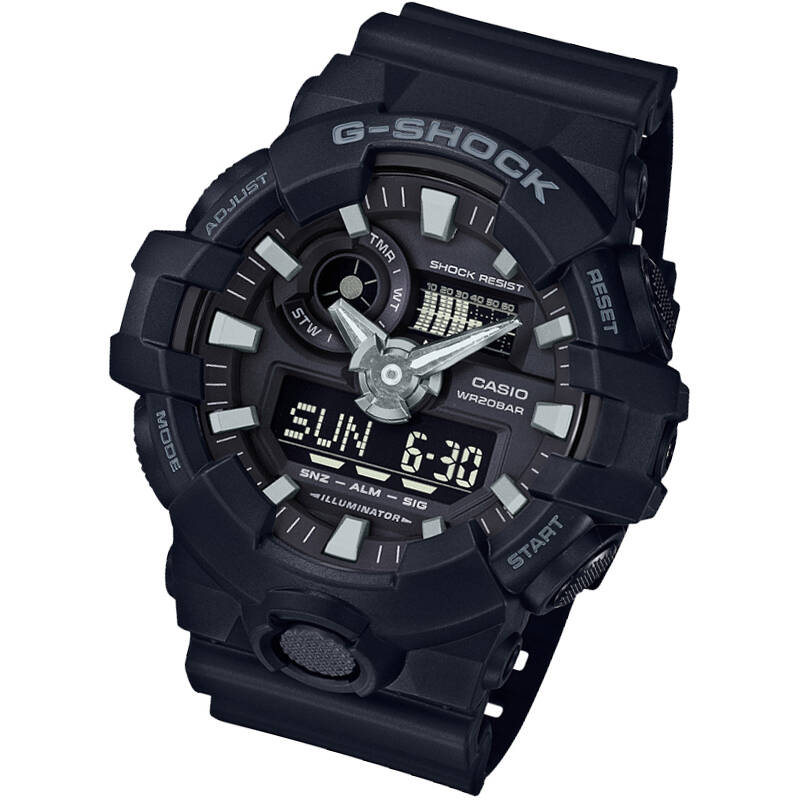 卡西欧(casio)男表g-shock防震防水多功能手表 ga-700-1b
