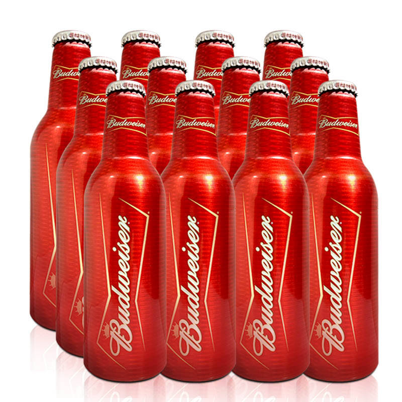 budweiser百威铝罐 咱家啤酒 355ml 红瓶普通版12瓶装