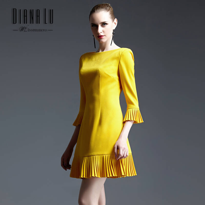 dianalu时尚订制2015春季新款收腰七分经典第一夫人百
