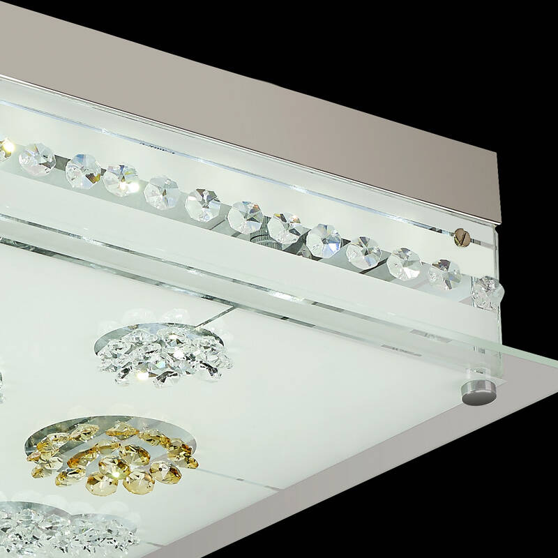 欧普 照明 水晶灯(led客厅卧室吸顶灯具) led水晶灯 适用10-15平