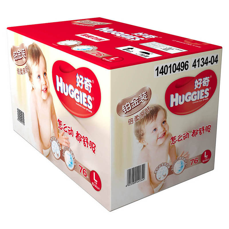 【京东超市】好奇 huggies 铂金装 纸尿裤电商箱装大号l76片【10-14