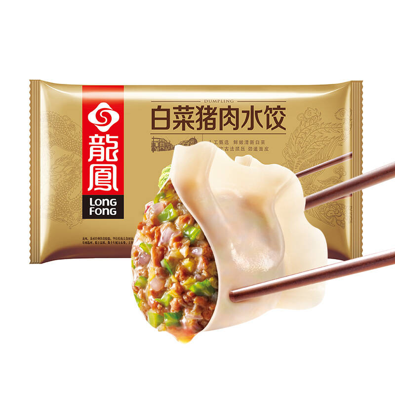 龙凤 白菜猪肉水饺 690g 约40个