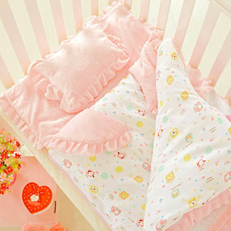 莱依缇 天鹅绒儿童睡袋防踢被抱被婴儿被子宝宝秋冬加厚二合一 粉色羽