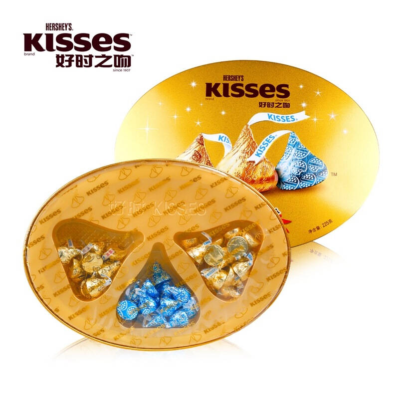 kisses好时之吻精选巧克力礼盒225g【本产品不含礼品袋,请以收到实物