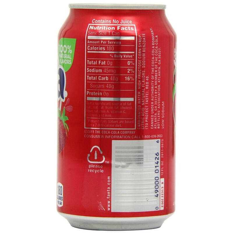 usa美国进口 芬达汽水(草莓味) fanta strawberry 355