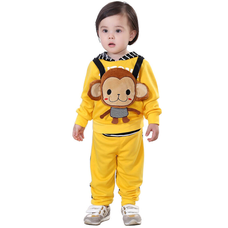 优乐童 2015新款童装春装男童女童宝宝婴儿童衣服长袖套装0-1-2-3-4岁