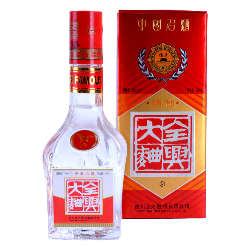 歌德盈香 陈年老酒 全兴大曲(精制)2001年 52度 250ml