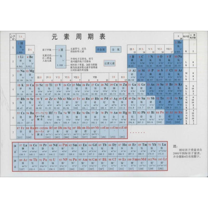 元素周期表 教材教辅与参考书 无 正版图书