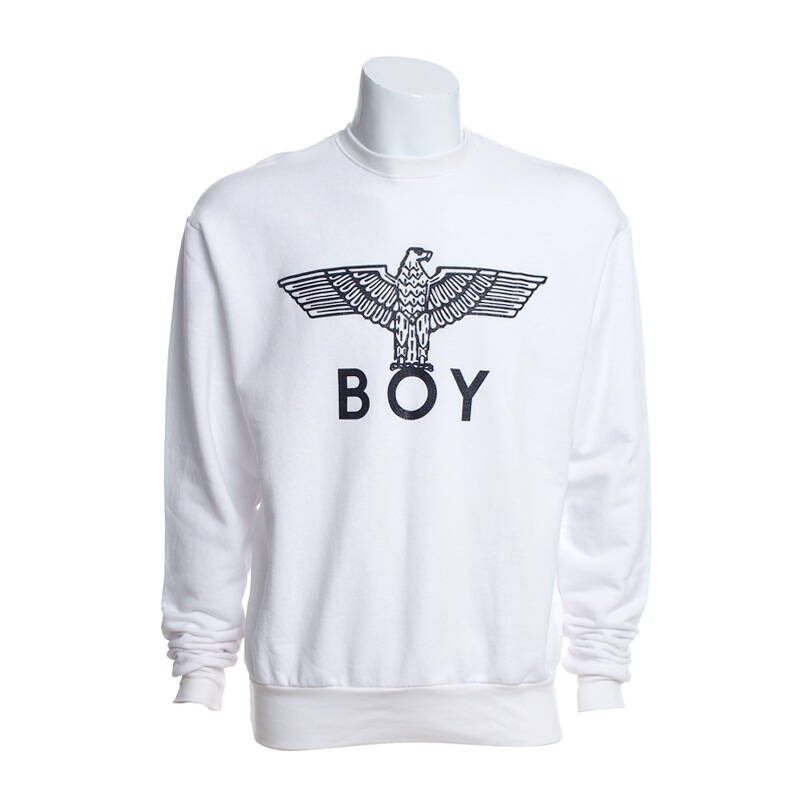 boy london 伦敦男孩 男士白色经典老鹰logo卫衣 c5100 02 l码