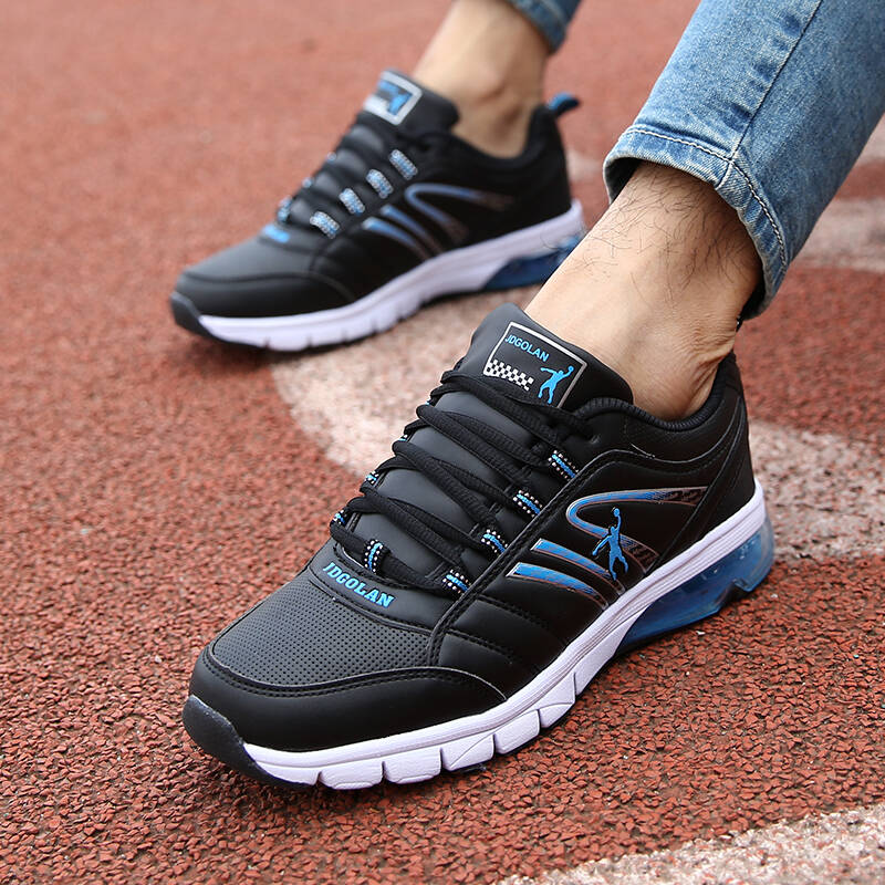 正品乔丹格兰气垫慢跑鞋运动鞋秋冬低帮跑步鞋旅游男鞋子a9599 黑色