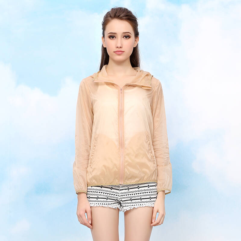 希娅2014夏季新款长袖透明防紫外线防晒衣 正品薄款连