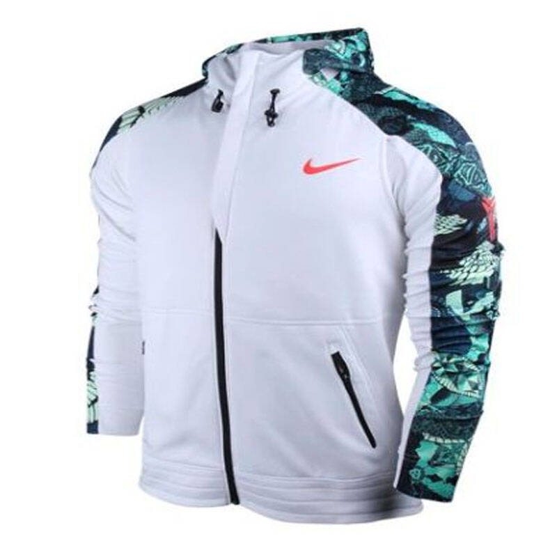 耐克nike as kobe 科比 黑曼巴 蛇图腾连帽夹克外套 641196-547 货号