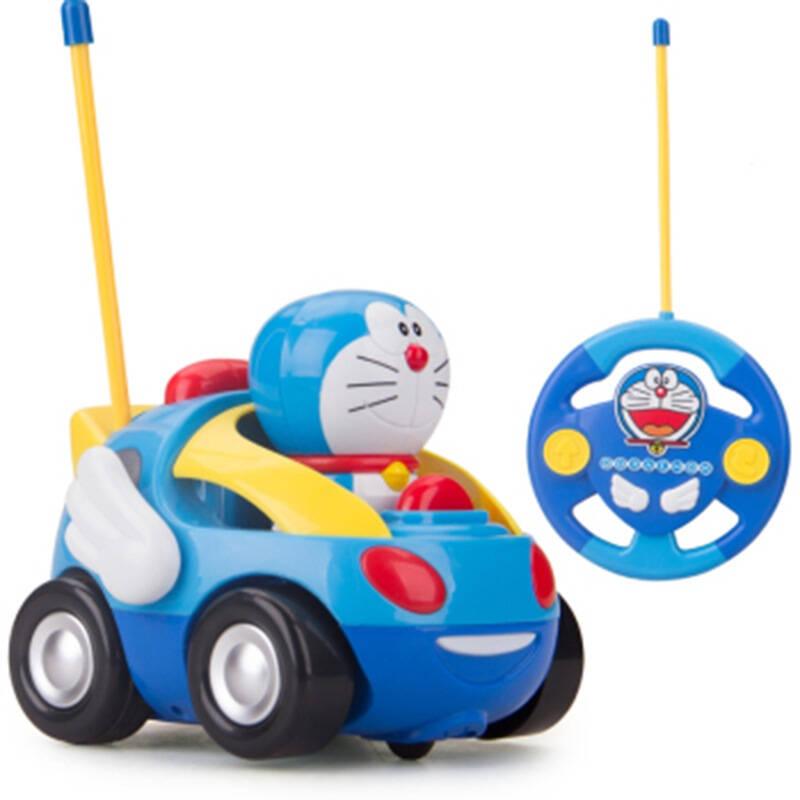 哆啦a梦遥控卡通车 儿童玩具遥控汽车830黄色
