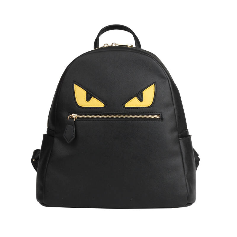 欧美时尚小恶魔眼睛双肩包 黑色
