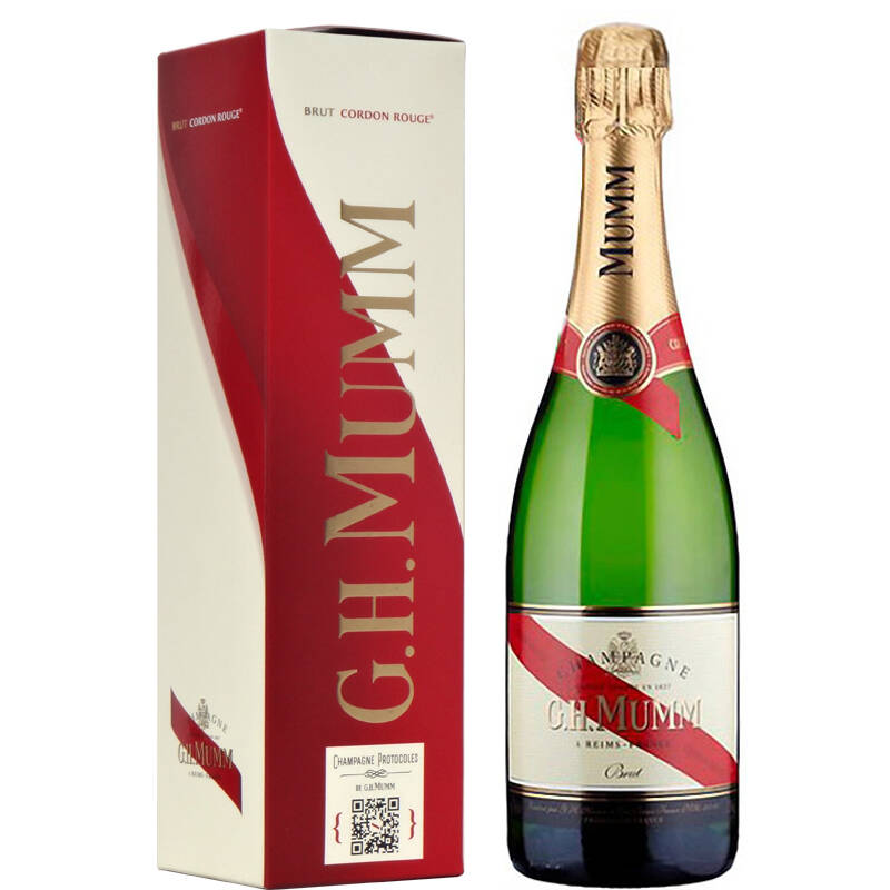 红酒 法国玛姆红带香槟 champagne mumm 750ml 中度酒