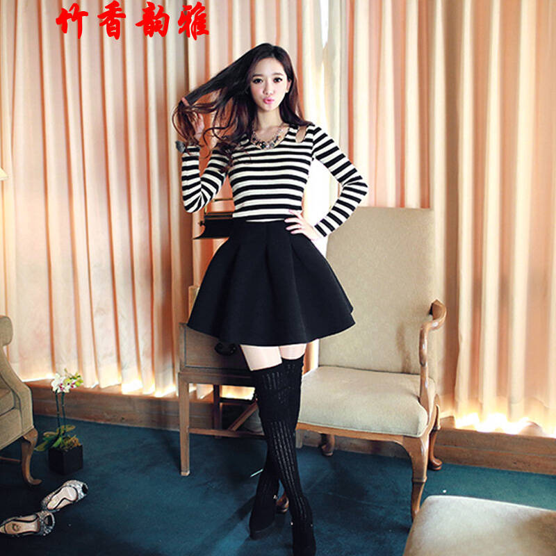 2015秋冬伞裙a字裙百褶裙蓬蓬裙太阳裙中裙超短裙子 酒红 xl