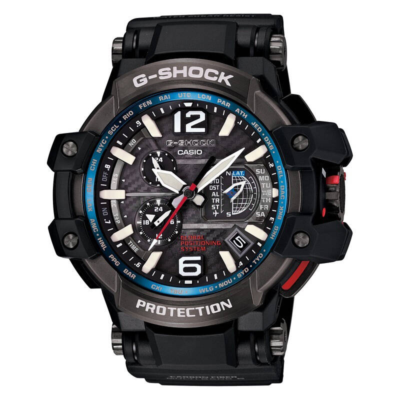 casio卡西欧首创光能电波gps双重电波户外运动男表 gpw-1000-1a