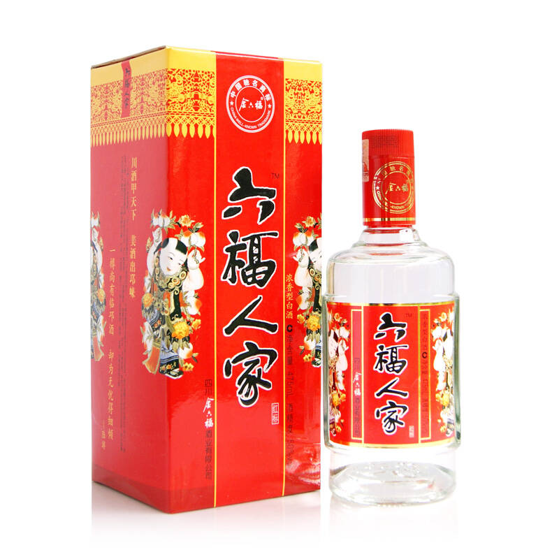 金六福50度红标六福人家475ml(畅饮型)