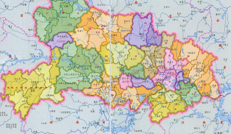 湖北省地图(1:800000最新版)