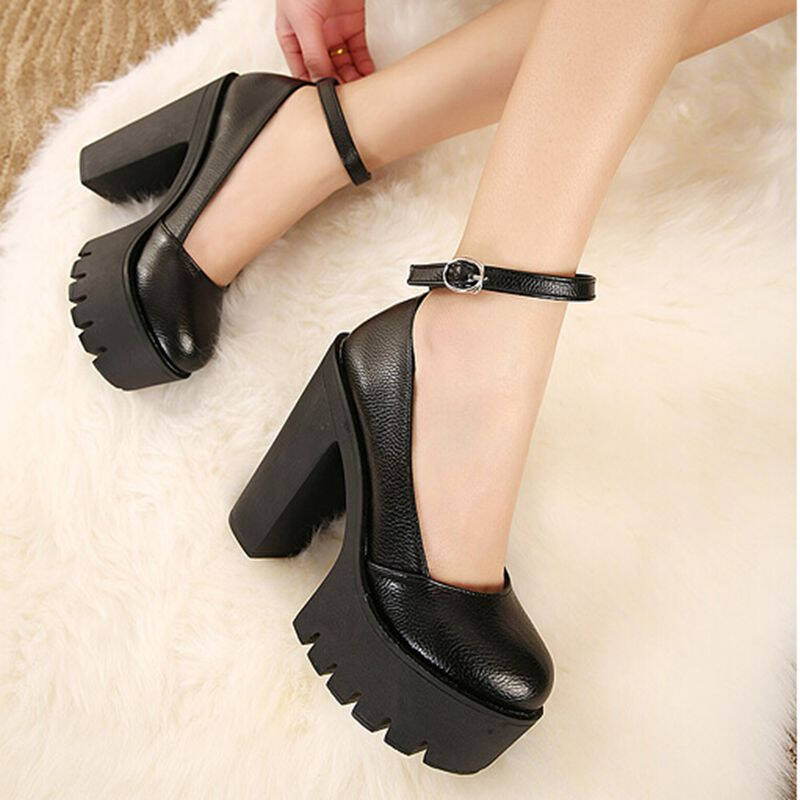 韩国公主女鞋防水台厚底粗跟单鞋日系vivi杂志款森女范系踝高跟鞋2016