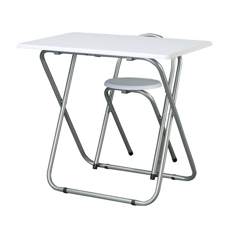 好事达学生桌椅套装白色 学习书桌椅子两件套 可折叠写字桌电脑桌小