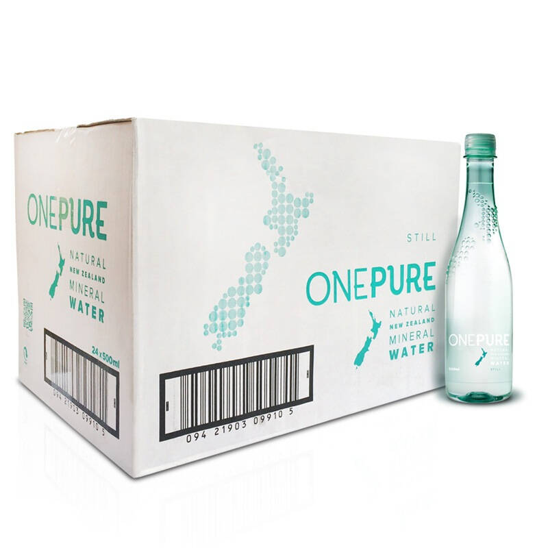 新西兰原装进口 天然弱碱性 亿纯 one pure 天然矿泉水500ml*24 京东