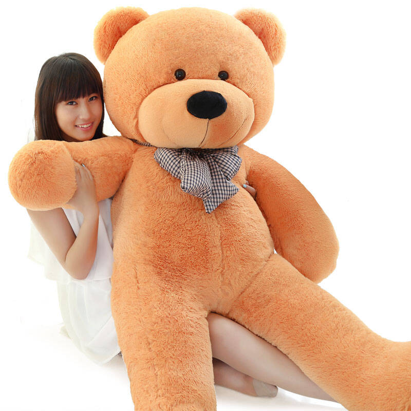 咔噜噜 毛绒玩具熊 泰迪熊生日礼物女抱抱熊公仔 布娃娃 浅棕领结款