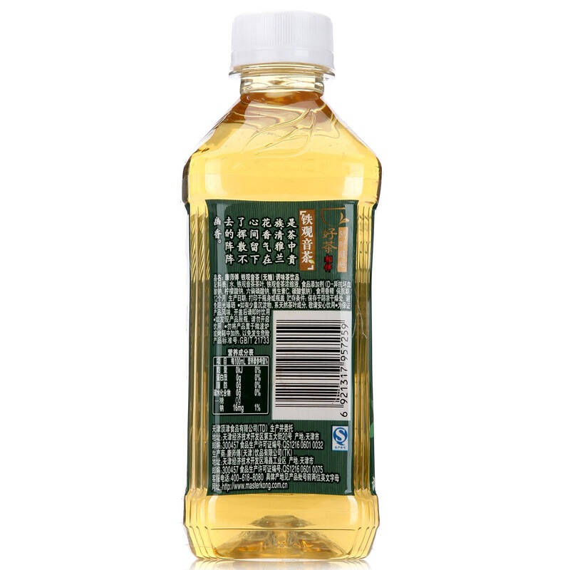 康师傅 本味茶庄铁观音茶(无糖)350ml*15瓶 整箱(促销装)