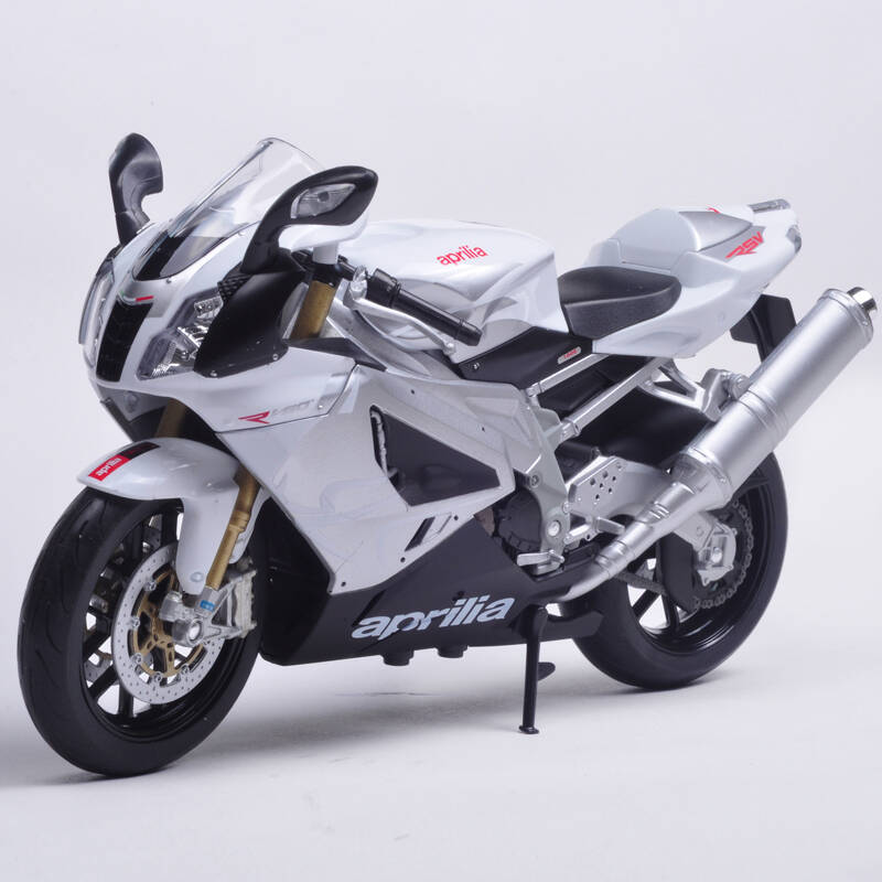 威利车模wely 1:10 合金摩托车模型 阿普利亚 rsv 1000r factory 白色