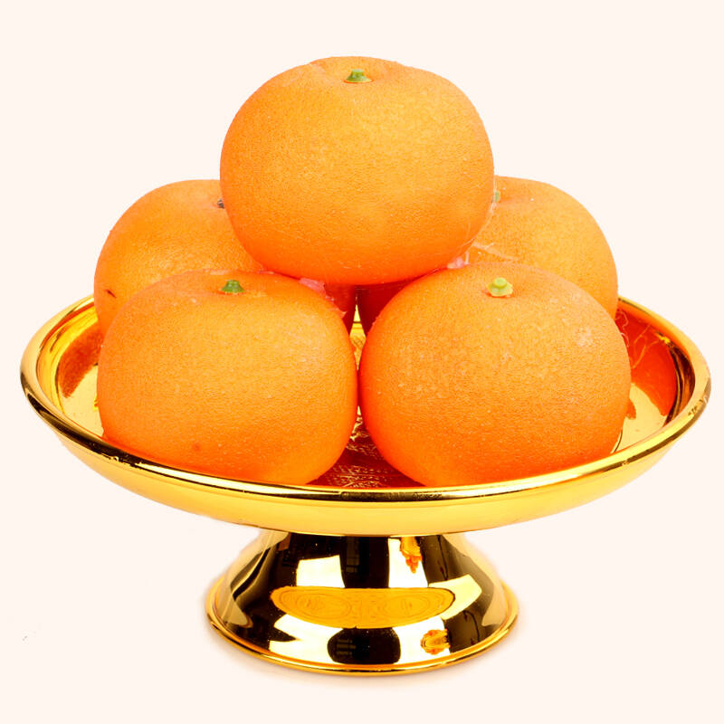 聚缘阁塑料水果摆件贡品水果桔子假橘子水果供奉用品水果塑料 大号