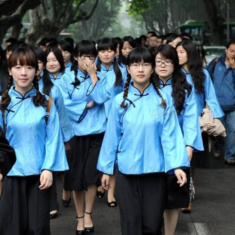 苏拉乐薇 民国学生装/五四青年装/民国女装/复古全棉班服毕业服写真