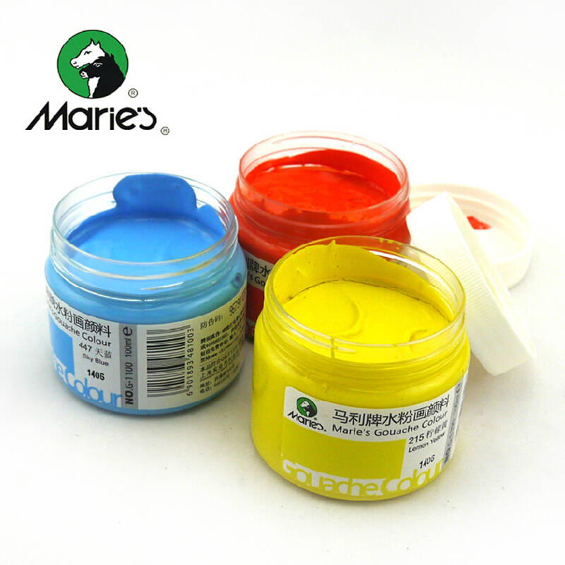 马利marie"s 水粉颜料水粉画颜料 美术绘画100ml g1100 玫瑰红336