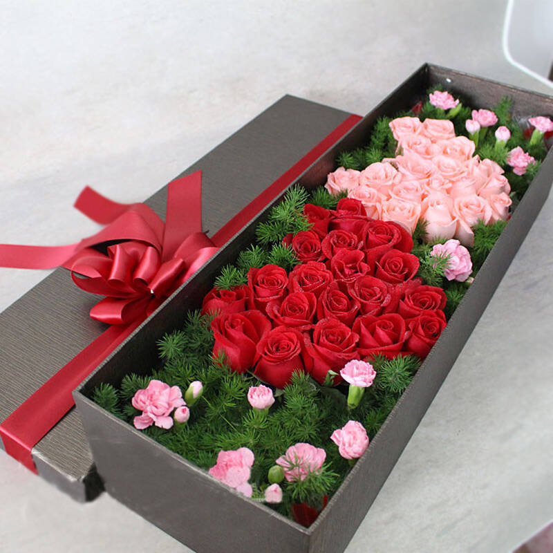 鲜花礼盒玫瑰花生日鲜花鲜花盒鲜花速递同城鲜花玫瑰花生日礼物 i款