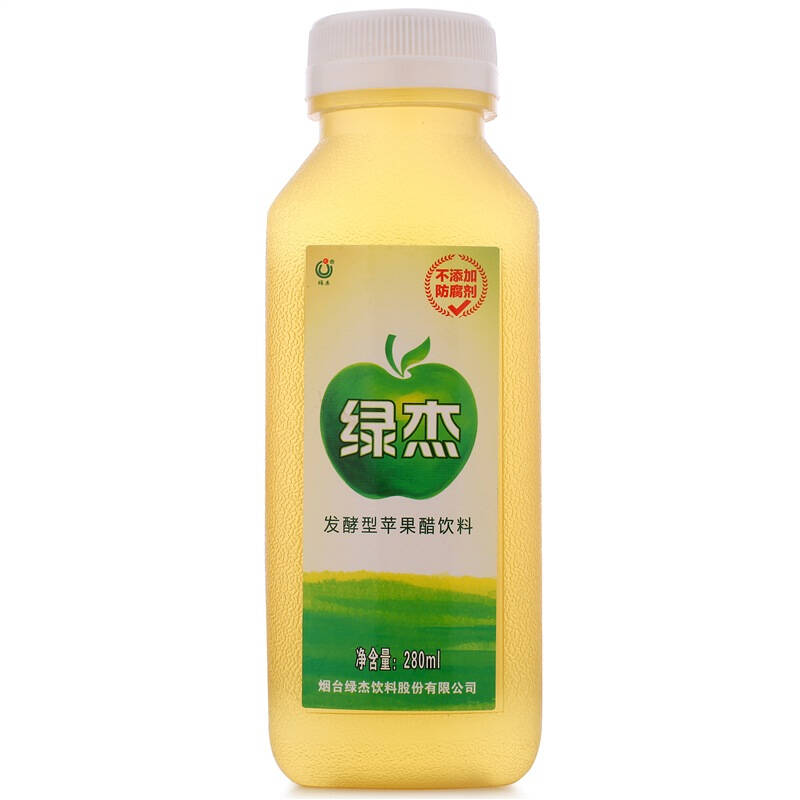 绿杰七个苹果 发酵型苹果醋饮料 280ml*3瓶 连包